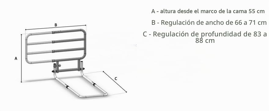 Barandilla Abatible Extensible Universal para Cama de Adulto