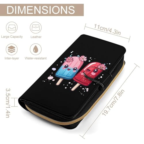Cute PopsiIcle Womens PU Leather Wallet Long Purse Clutch Organizer for Office Travel2