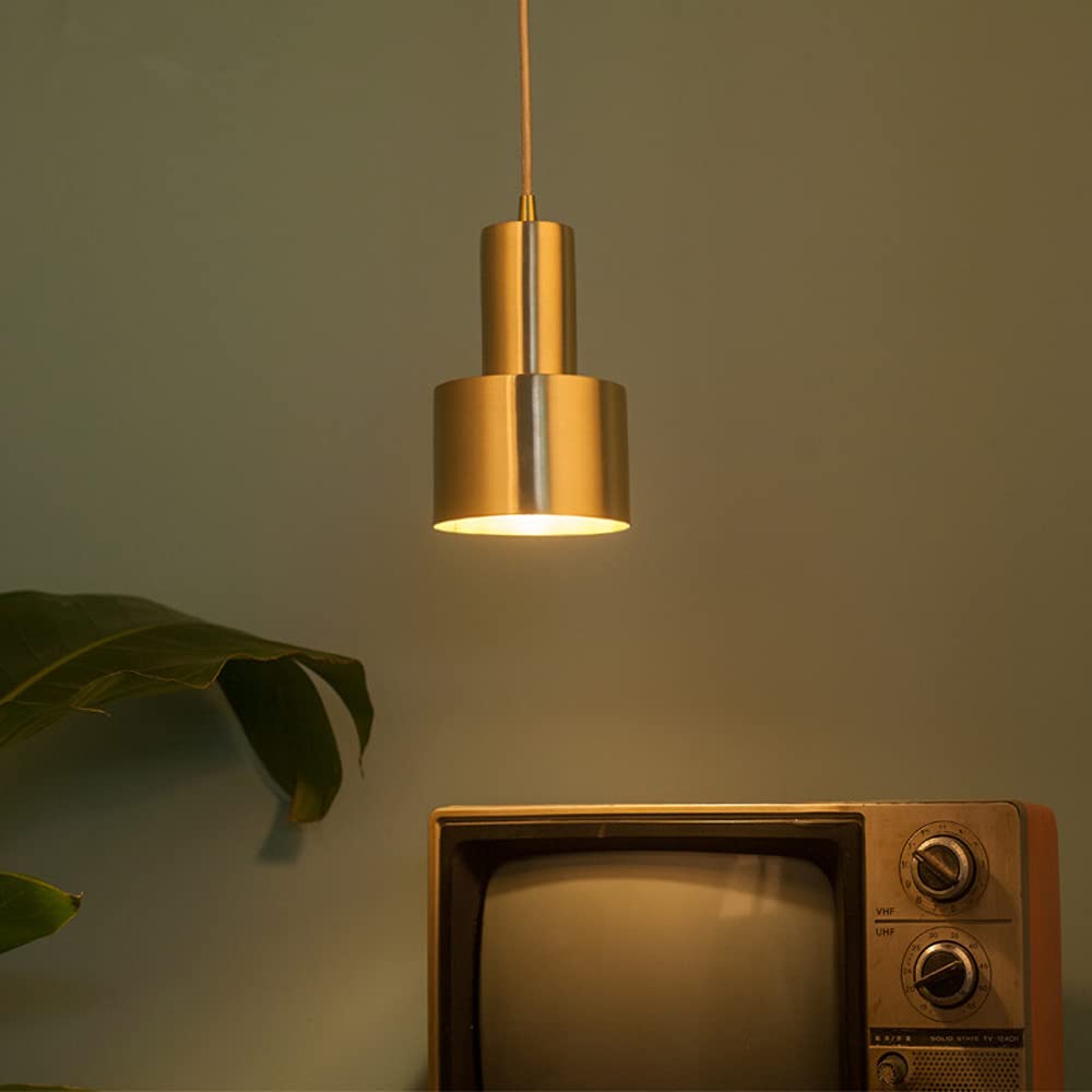 Luces de techo colgantes modernas, paquete de 2, Luces colgantes pequeñas, Luces de techo colgantes pequeñas, accesorios de Metal Dorado para cocina, Isla, dormitorio, mesita de Noche, Bar, Loft