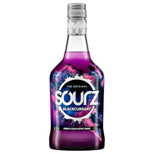SOURZ Blackcurrant Flavoured Liqueur 70cl Bottle Fruity & Tangy with Signature Sour Twist 15% ABV