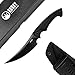KUBEY Scimitar KU231 10.4in Fxied Blade Hunting Knives with 5.4in Trailing Point D2 Blade and G-10 Handle for Outdoor Survival Camping and Bushcraft, w/Kydex Sheath (Coating)