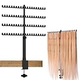 Sunnacate Braiding Hair Rack, Desktop Hair Rack with Clamp for Braiding Hair with 72 Pegs, Portable and Height Adjustable Portable Hair Holder for Stylists(Patent Protection)