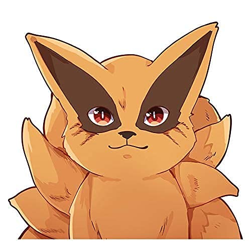 BLKUOPAR 5.1'' Anime Fox Kurama Naruto Vinyl Car Bumper Sticker Waterproof Laptop Windows JDM Motorcycle Decal