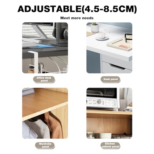 Image of Under Desk Cable Management Tray Organizer, No Drill Wire Mesh Cable Organiser for Under Table Storage, Fits Power Strips, Chargers, Office Accessories 10.8x6.3in