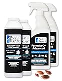 Pest Expert Formula C+ Bed Bug Killer Spray 2 x 1ltr & Bed Bug Killer Powder 2 x 300g - Fast-Acting & Long-Lasting Treatment for Insects, Eggs & Larvae – Max Strength Control Approved for Amateur Use - Image 1