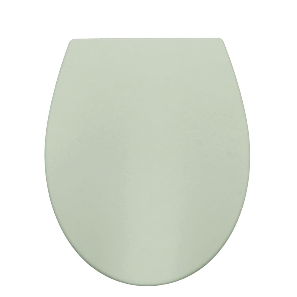 Premium Thermoplastic Toilet Seat Soft Close Hardwearing Seat with One Button Hinge Release Oval Shaped Easy to Clean Simple Installation Top and Bottom Fittings (Sage - Oval Shaped)