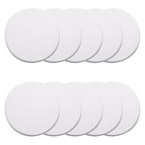 Wideskall® White Round Door Knob Wall Shield Self Adhesive Protector (3" inch Standard Size, 10.00, Count) Cover