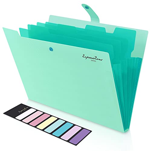 Expanding File Folder With 5 Pockets - Cute Floral Design, A4/Letter Size, Portable Organizer