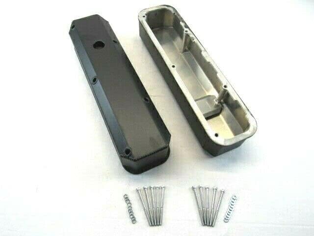 Compatible with Chrysler Compatible with Mopar 340 360 Fabricated Aluminum Valve Cover Black Coated E41391BC