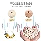 120 Stück Holzperlen Holzkugeln mit Loch 3 Größen (20mm,15mm,10mm) Runde Holzperlen Natur Unbehandelte Perlen Holz Holzkugel zum Basteln für DIY Schmuck Armband Bemalte Dekoration