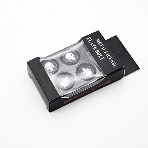 DSYCAR Chrome metal Testa di teschio logo bulloni