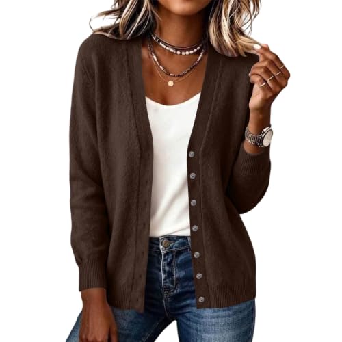 Cardigan Sweaters for Women V Neck Long Sleeve Knit Cardigans Shrug