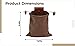 wkao Hands-Free Brown Leather Canvas Foraging Pouch, 7.87 X 8.46 in Bag, Outdoor Bushcraft Belt Pouch for Camping