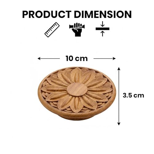 Image of Wooden Handle for Main Door /Handle for Wardrobe /Pull Handle for Main Door /Teak Wood Door Handle (4 Inch) Natural Wood Finish-| 3 Years Warranty |