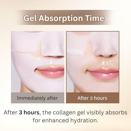 Image of MILKTOUCH Real Collagen Overnight Mask with PDRN (4 pcs), Korean Hydrogel sheet mask with PDRN, Real Collagen 2,160,000PPB for Elasticity, Hydrating, Firming, Anti‑Aging, Glass‑Skin