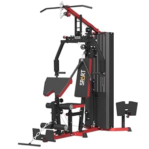 SPART Multi Gym Machine For Home Gym Station, Multi Workout Machines For Home Gym, with 160LBS Weight Stack for Leg Press & Chest Fly, All in One Workout Machine Full Body Strength Training with Pulley System