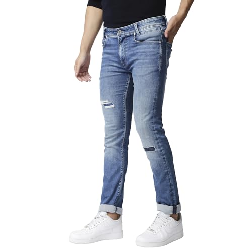 Image of Pepe Jeans Men's Mid Rise Vapour Slim Fit Mid Waist Jeans
