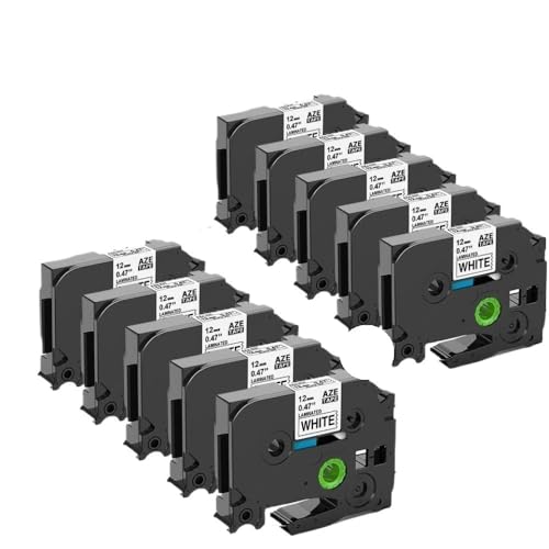 12mm 1-10pkF̃xe[vTZE231 131 631 431 335px[J[fPT-D600 PTH110 PTP710BT(10PK Black on White)