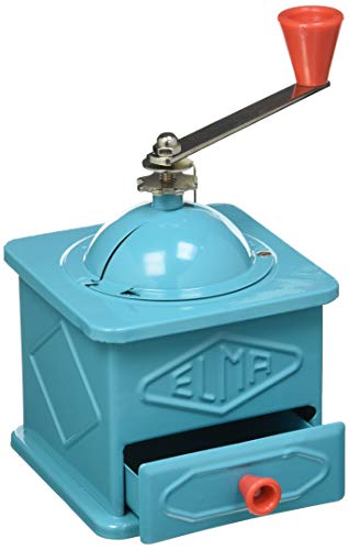 UDOM Molino de café Chapa decoración, Azul Claro, 15x9x9cm