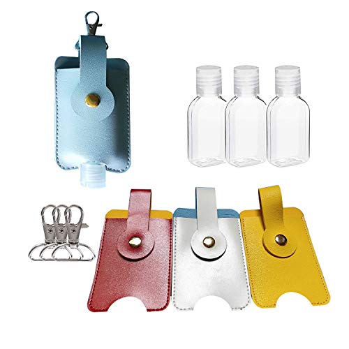 jeunecheval Hand Sanitizer Holder Bottle Carrier Mini Travel Container Clips Backpack Hangbag