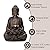 Glitzhome Buddha Statue 23" H, Outdoor Buddha Statue Zen Style Buddha Fountian with LED Light & Pump Polyresin Outdoor Floor Freestanding Fountain Garden Buddha Sculptures & Statues Lawn Décor
