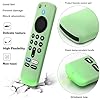Pinowu Remote Cover Case (2pcs) Compatible with Fire TV Stick 4K HD 2nd (2024 Released) / Pioneer Alexa Voice Remote, Anti Slip Silicone Sleeve with Wrist Strap (Green,Sky Blue,Glow) #5