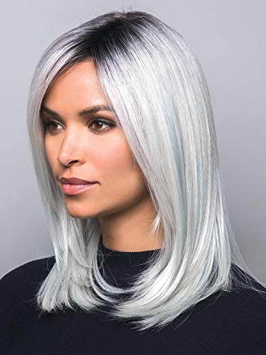 Dakota Wig Color Spring Honey Rooted - Noriko Wigs 14" Long Sleek Razored Layers Side Swept Fringe Lace Front Synthetic Avg cap Bundle MaxWigs Hairloss Booklet