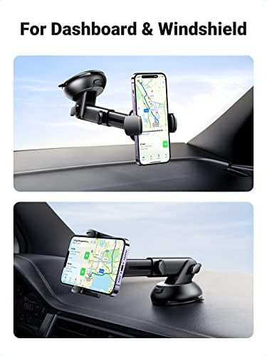 UGREEN Car Phone Holder Mount, Dashboard Windshield Smartphone Cradle, Strong Suction, Compatible with iPhone 16 Pro Max, Galaxy S24 Ultra 1