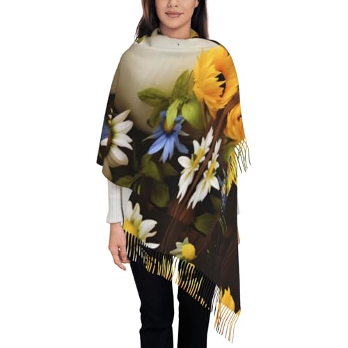 Écharpe d'hiver châle à fleurs pour homme et femme idéale pour les sorties froides