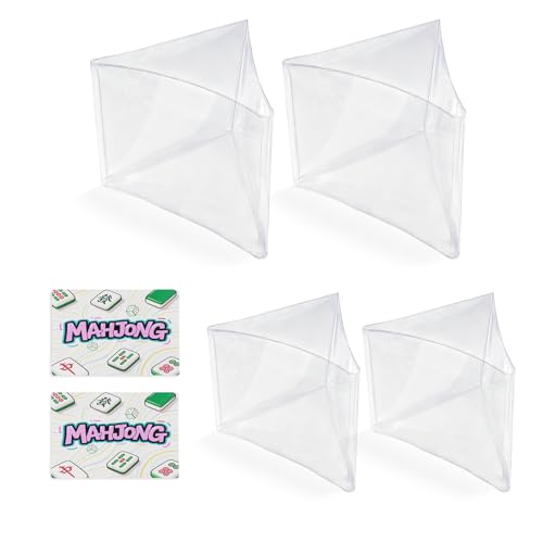 2026 Mahjong Card Sleeve Holder, 4 Pack Fit Large Print