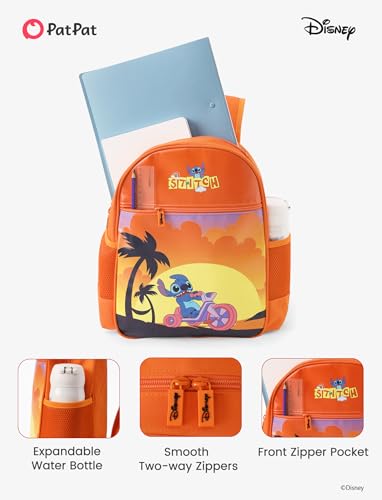 Image of Disney Lilo & Stitch Boys /Girls Backpack for Elementary Kindergarten TK 12L | Water-Stain-Tear-Resistant Fabric, Lightweight 350g, Ergonomic Padded Adjustable Straps, Chest Strap Support, Large Capacity