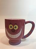 Disney Parks Exclusive Cheshire Cat Face Inner Striped Handle Oversized Coffee Mug