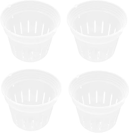 Amazon Ounona 植木鉢 オーキッドポット 透明な蘭の鉢 穴付き プラスチック製 プランター 蘭 保育園ポット 給水栽培 かご鉢 インテリア 園芸 ガーデンニング 花栽培適用 4個 L 観葉植物 オンライン通販