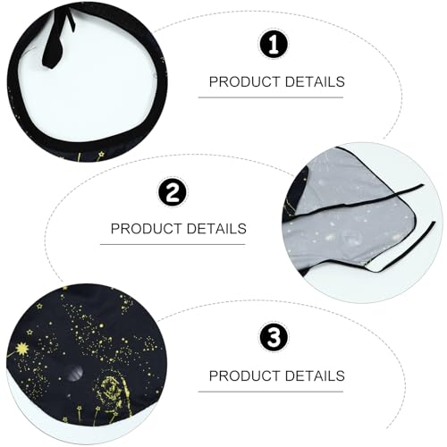 Balacoo Set de 3 capas impermeables para corte de cabello con patrón celestial para niños y accesorios de peluquería miniatura 3