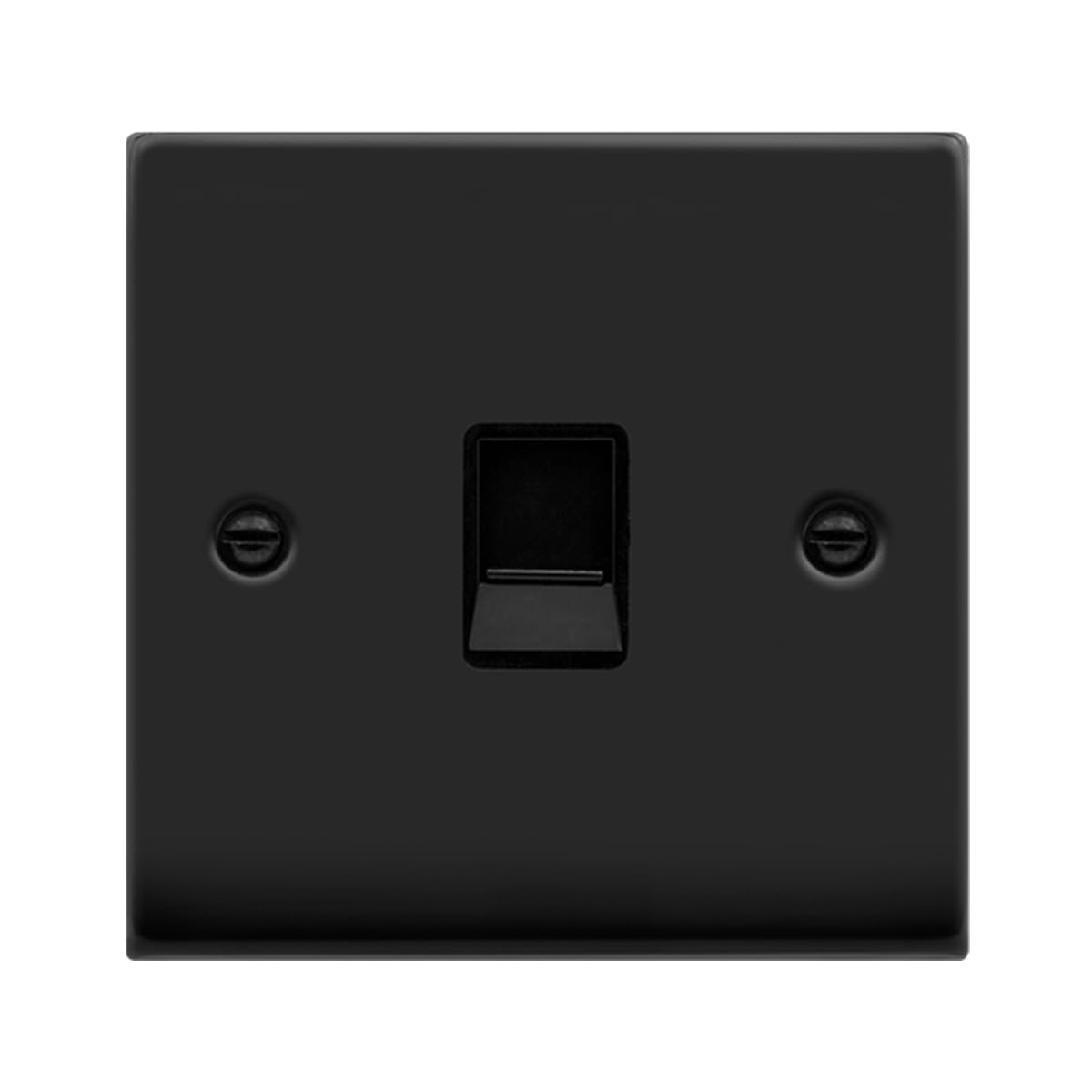 Click Matt Black Rj11 Socket