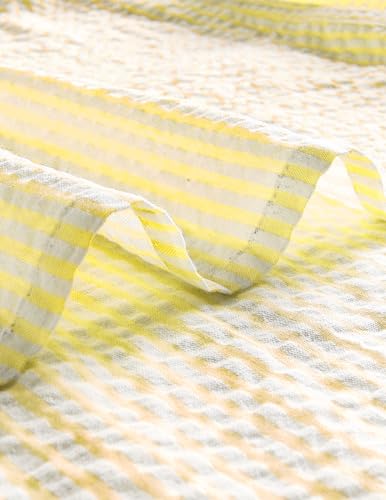 Image of VATPAVE Mens Striped Summer Shirt Casual Button Down Short Sleeve Beach Shirts Cotton Shirts for Men