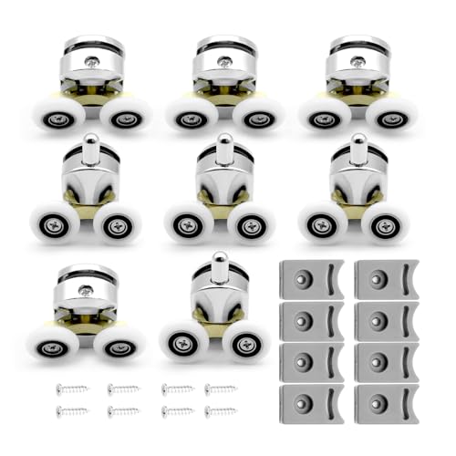 8 Pack Shower Door Wheels and Rollers - 23mm for Enclosure, Screen & Room