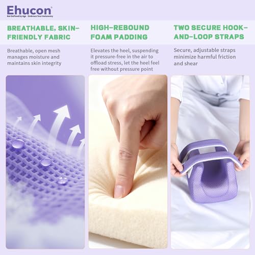 Image of 3D Heel Protectors for Pressure Sores,Ankle Elevation Pillow Foot Support Cushion for Bed Sores,Heel Cushions for Heel Pain Relief