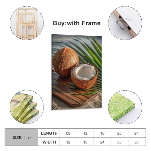 Poster mural de noix de coco décoration suspendue moderne 40x60 - 2