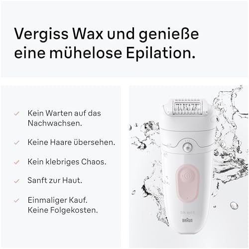Braun Silk-épil 5 Epilierer Damen, Haarentferner für Langanhaltende Haarentfernung, Ladyshaver, Wasserdicht — Inkl. Bikinitrimmer… – Ansicht 5