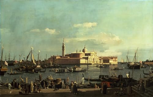 Cuadro Canaletto de la cuenca de San Marco en pintura al óleo impresa de 60x90cm