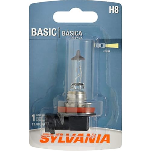 SYLVANIA - H8 Basic - Halogen Bulb for Headlight, Fog, Daytime Running Lights, and Cornering Applications (Contains 1 Bulb)