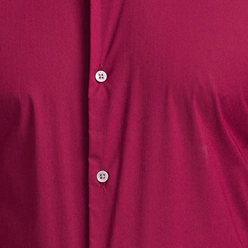 Image of Park Avenue Men's Cotton Blend Solid Pattern Slim Fit Regular Collar Full Sleeve Formal Shirt