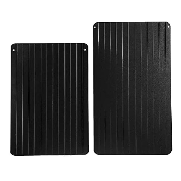 Gang Defrost Scheda Alluminio Square Sbrinamento rapido Frozen Food Vassoio di Carne Rapido Scongelare la tavola Fresca for Lo scongelamento Cibo congelato(Colore: Nero, Dimensioni: 2)