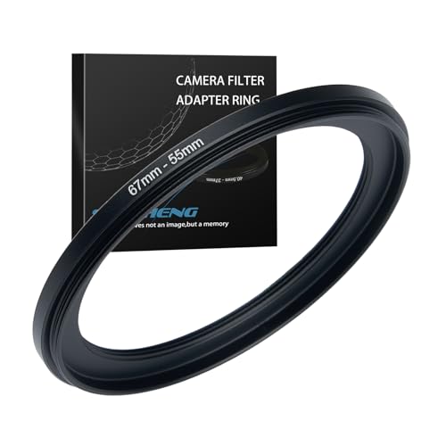 67mm to 55mm Step Down Ring Filter Adapter Metal Ring Step Down Rings Adapter Filter Compatible with All 55mm UV,CPL,ND,Lens Hood,Threaded Lens ect (67mm to 55mm)