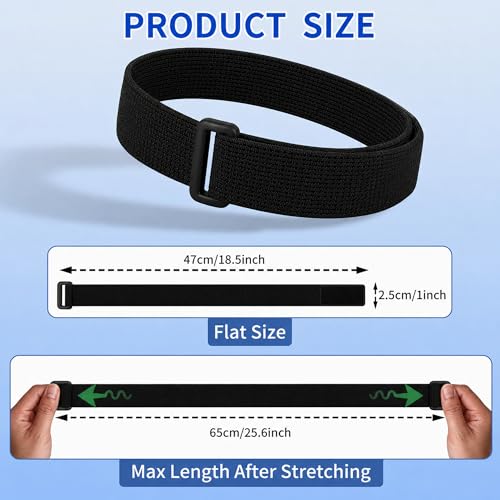 Image of 4 Packs Leg Bag Straps(Black), Buckle-Type Hook and Loop Strap,Urine Drainage Bag Strap Catheter Leg Bag Straps with Soft Elastic Fabric Comfortable Silicone Grips for Men Women