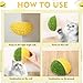 Hiboom 2 Pcs Cat Wall Corner Scratcher Durian Shaped Self Groomer Face Scratcher Massage Comb Grooming Brush Tool for Indoor Long & Short Fur Kitten Dogs, Green and Yellow