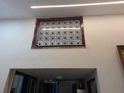Image of Bikri Kendra - 25 Border Silver Mirror Stickers for Wall, Acrylic Mirror, Wall Decor Sticker, Acrylic Stickers, Wall Stickers for Hall Room, Bedroom, Kitchen.