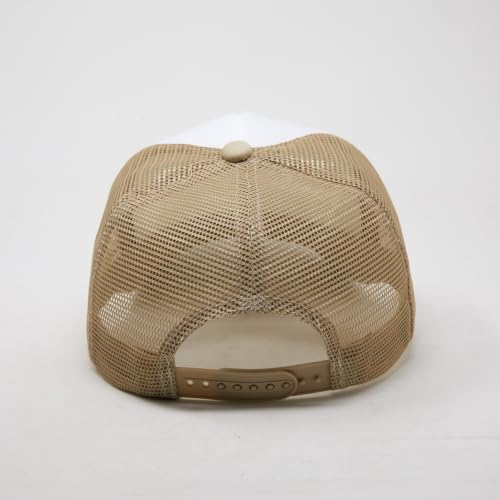 Image of Funky Junque Blank Mesh Foam Lightweight Snapback Trucker Hat | Lightweight Foam Trucker Hat with Breathable Mesh Back, Golf Beach and Street Style, Trendy Trucker Hats for Men