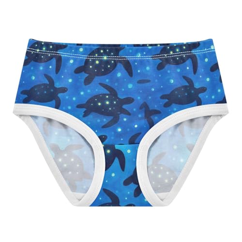 Joisal Sea Turtles Sketch Spots Blue Toddler Girls Underwear 2t Cotton Girl Panties Cute Pattern Kids Briefs Undies